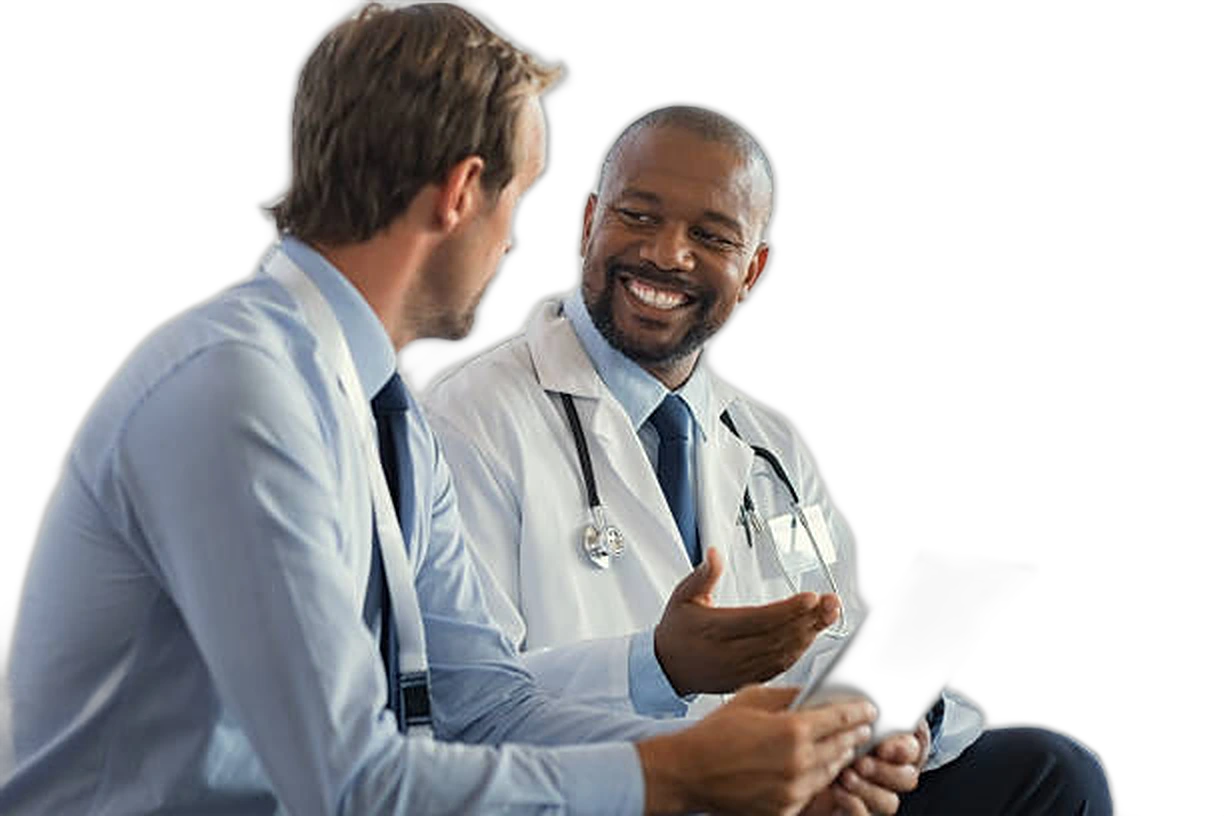 Medical practice owner discussing expansion capital